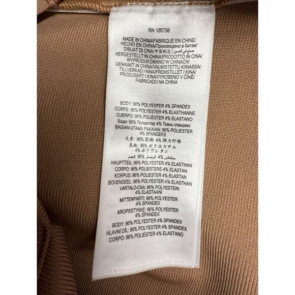 NWT HERVE LEGER structured beige bustier crop top Beige sz XL - Picture 9 of 10